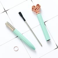 1 Piece Color Block Heart Shape School Daily Metal Simple Style Classic Style Ballpoint Pen main image 1