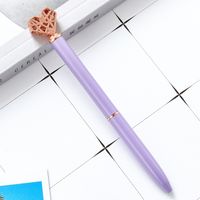 1 Piece Color Block Heart Shape School Daily Metal Simple Style Classic Style Ballpoint Pen sku image 7