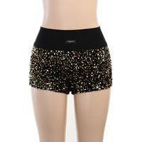 Women's Daily Vintage Style Solid Color Shorts Sequins Shorts main image 5