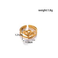 Simple Style Heart Shape Stainless Steel Plating 18k Gold Plated Rings Earrings sku image 3