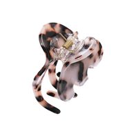 Frau Retro Leopard Acetatplatten Haarkrallen sku image 1