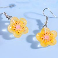 1 Pair Casual Cute Flower Resin Drop Earrings sku image 1