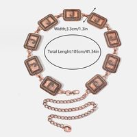 Casual Vintage Style Letter Alloy Unisex Chain Belts sku image 2