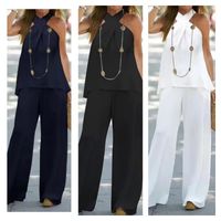 Daily Women's Casual Elegant Solid Color Polyester Pants Sets Pants Sets main image 6