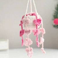 Hand-crocheted Chlorophytum Potted Yarn Car Rearview Mirror Creative Ornament sku image 28