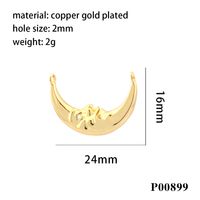 1 Pièce Décontractée Sucré Soleil Lettre Lune Le Cuivre Émail Incruster Bijoux Accessoires sku image 2