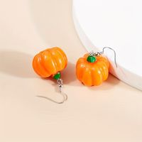 1 Pair Casual Cute Pumpkin Resin Drop Earrings main image 4