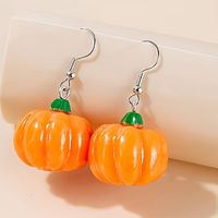 1 Pair Casual Cute Pumpkin Resin Drop Earrings main image 1