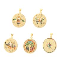 1 Piece Casual Coconut Tree Butterfly Elephant Copper Inlay Jewelry Accessories main image 7