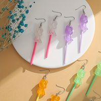 1 Pair Casual Cute Bear Resin Drop Earrings main image 3