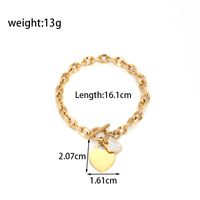 Vintage Style French Style Simple Style Heart Shape Pineapple Stainless Steel Plating Inlay Zircon 18k Gold Plated Bracelets Earrings sku image 5