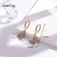 1 Pair French Style Simple Style Heart Shape Life Tree Plating Hollow Out Inlay Stainless Steel Zircon 18k Gold Plated Drop Earrings sku image 3