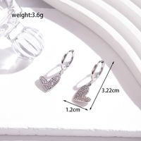 1 Pair French Style Simple Style Heart Shape Life Tree Plating Hollow Out Inlay Stainless Steel Zircon 18k Gold Plated Drop Earrings sku image 4