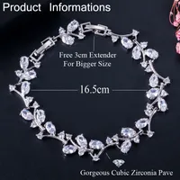 Elegant Simple Style Wreath Copper Zircon White Gold Plated Bracelets main image 2