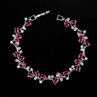 Elegant Simple Style Wreath Copper Zircon White Gold Plated Bracelets main image 1