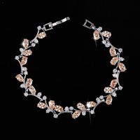 Elegante Estilo Simple Guirnalda Cobre Circón Blanco Oro Plateado Pulsera sku image 6