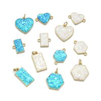 1 Piece Simple Style Heart Shape Rectangle Copper Jewelry Accessories main image 5