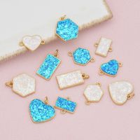 1 Piece Simple Style Heart Shape Rectangle Copper Jewelry Accessories main image 1