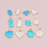 1 Piece Simple Style Heart Shape Rectangle Copper Jewelry Accessories main image 6