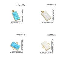 1 Piece Simple Style Heart Shape Rectangle Copper Jewelry Accessories main image 2
