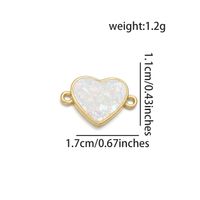 1 Piece Simple Style Heart Shape Rectangle Copper Jewelry Accessories sku image 4