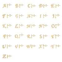 1 Pair Simple Style Letter Plating Inlay Copper Zircon 14k Gold Plated Ear Studs main image 6