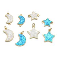 1 Piece Simple Style Star Moon Copper Pendant Jewelry Accessories main image 5
