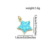 1 Piece Simple Style Star Moon Copper Pendant Jewelry Accessories sku image 5