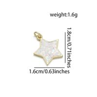 1 Piece Simple Style Star Moon Copper Pendant Jewelry Accessories sku image 6