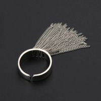 Simple Style Tassel Copper Plating Silver Plated Open Rings sku image 1