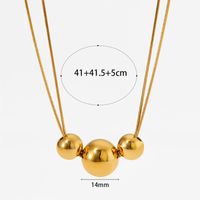 304 Stainless Steel 16K Gold Plated White Gold Plated Gold Plated Simple Style Plating Round Solid Color Necklace main image 2