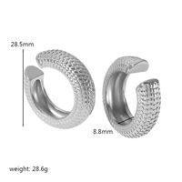 1 Pair Sexy Shiny Animal Snakeskin Plating 304 Stainless Steel 18K Gold Plated Ear Cuffs main image 2