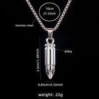 Retro Punk Commute Bullet 201 Stainless Steel Zinc Alloy Unisex Sweater Chain main image 7