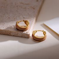 1 Paar Elegant Glam Luxuriös Einfarbig Emaille Rostfreier Stahl Ohrringe sku image 1