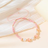 Lässig Einfacher Stil Irregulär Perlen Glas Seil Flechten Frau Kordelzug Armbänder sku image 2