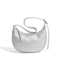 Women's Medium Pu Leather Solid Color Vintage Style Classic Style Dumpling Shape Zipper Shoulder Bag main image 2