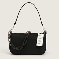 Women's Small Pu Leather Solid Color Vintage Style Classic Style Zipper Underarm Bag sku image 2