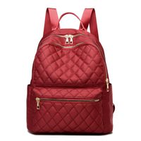 Women's Large Capacity Fashionable Diamond Casual Outdoor Oxford Cloth Backpack sku image 1