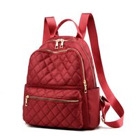 Women's Large Capacity Fashionable Diamond Casual Outdoor Oxford Cloth Backpack sku image 2