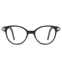 Simple Style Solid Color Pc Oval Frame Full Frame Optical Glasses main image 3