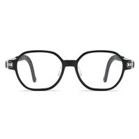 Simple Style Solid Color Pc Round Frame Full Frame Optical Glasses main image 3