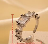 Wholesale Vintage Style Square Copper Plating Open Rings main image 2