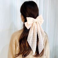 Women's Sweet Polka Dots Bow Knot Polyester Hair Clip main image 4