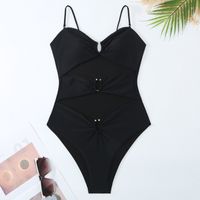 Women's Basic Lady Solid Color 1 Piece One Piece Swimwear main image 6