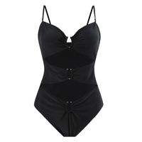 Women's Basic Lady Solid Color 1 Piece One Piece Swimwear main image 3