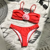 Women's Solid Color 2 Pieces Set Bikinis Swimwear sku image 6