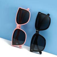 Simple Style Solid Color Tac Square Full Frame Kids Sunglasses main image 1