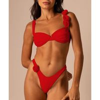 Women's Solid Color 2 Pieces Set Bikinis Swimwear sku image 18