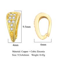 1 Piece Copper Zircon Geometric Jewelry Buckle Simple Style main image 4