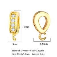 1 Piece Copper Zircon Geometric Jewelry Buckle Simple Style sku image 11